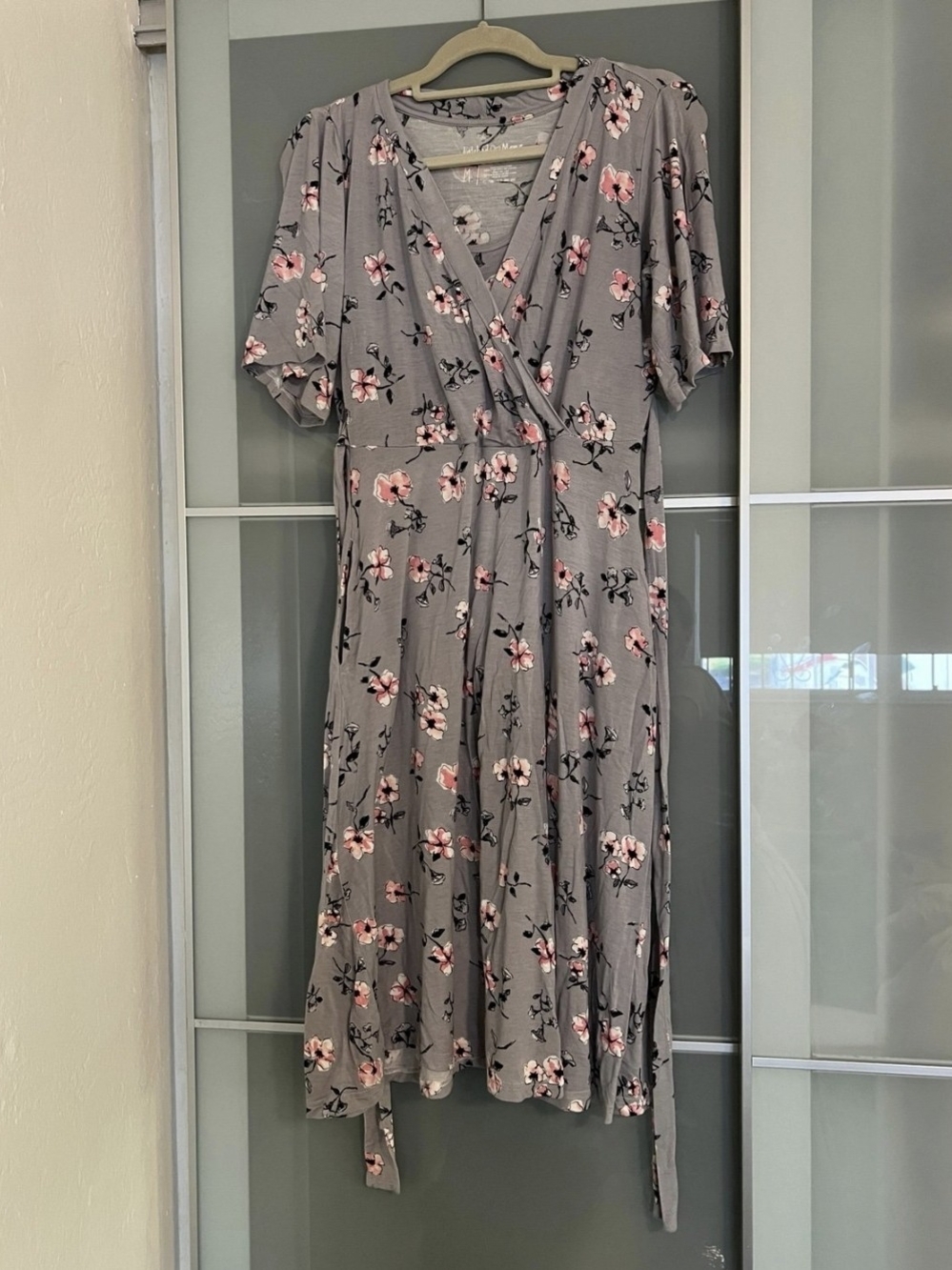 Latched Mama Faux Wrap Floral Dress
